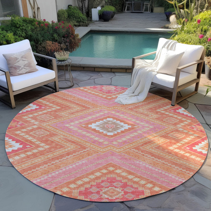 Tapis intérieur / extérieur Chayden Chantille ACN1010, Rond 8 pi