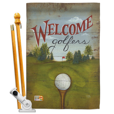 Double Sided 40'' H x 28'' W Polyester Flag Set