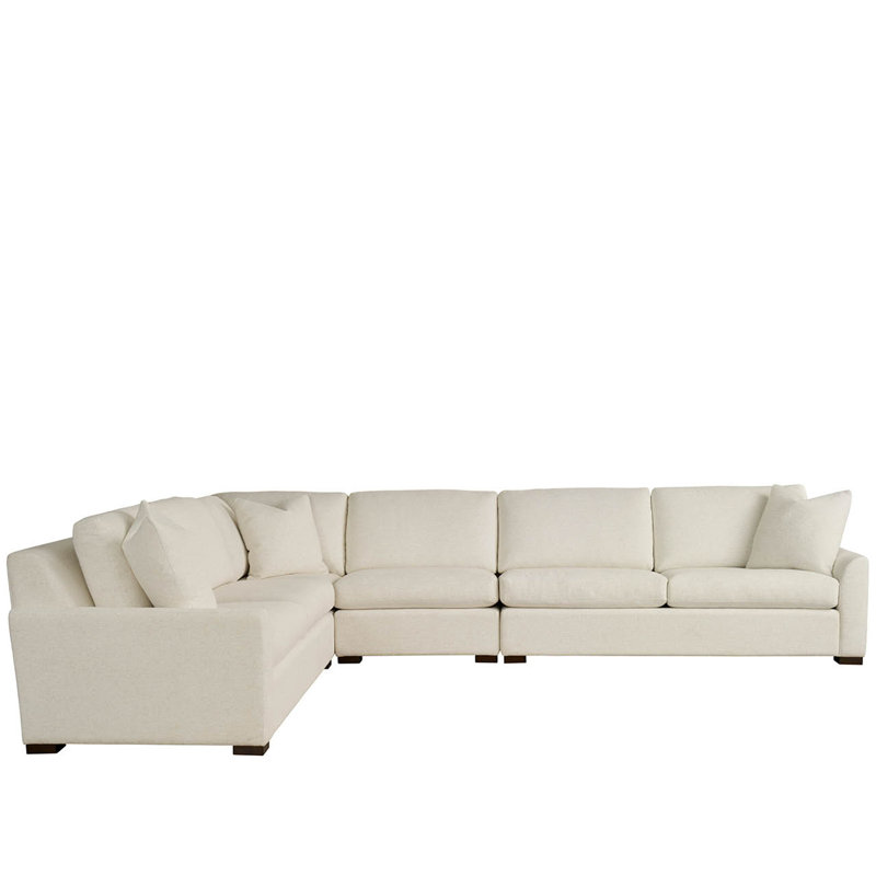 Sectional, Cream Polyester Blend
