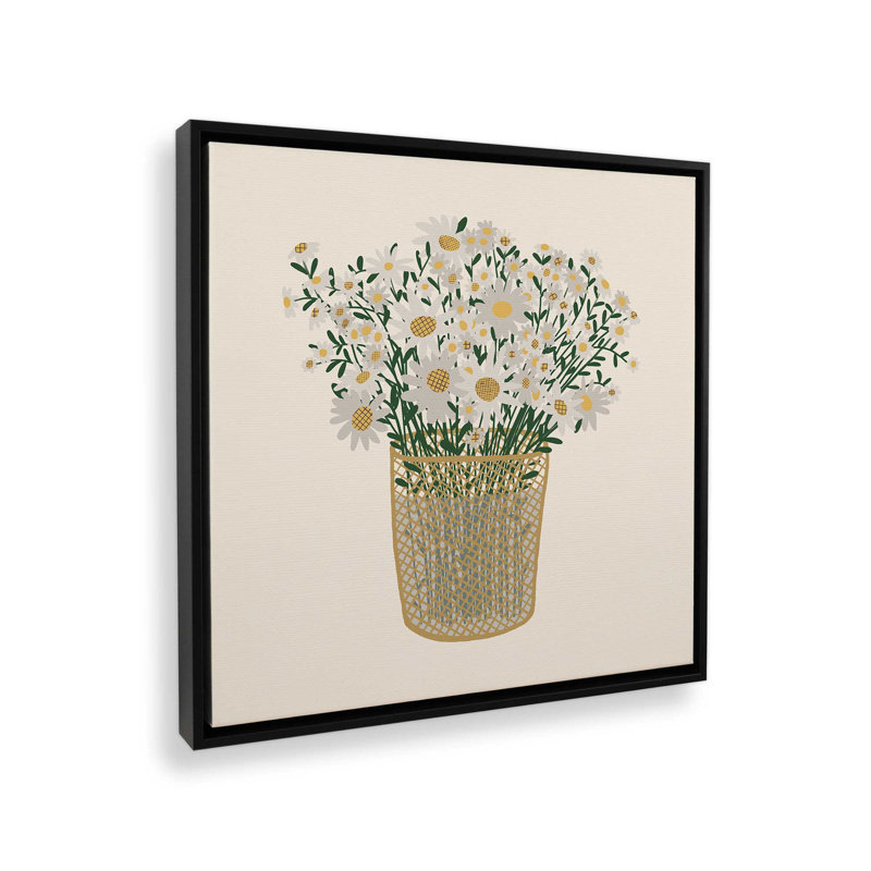 «Sweet as a Daisy» par Alisa Galitsyna, reproduction d'art sur toile, Noir, H 20 po x l 20 po x P 1,38 po, Cadre flottant