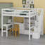 Lit mezzanine avec bureau en L et tiroirs, armoire et escalier de rangement-1819040704