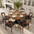 Mid-Century Solid Wood Round Yairi Kitchen Room For 2-8 People(1 Table With 2/4/6 Chairs)-1706669522-1706686367