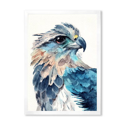 Portrait d'un aigle bleu - peinture sur toile