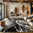 Galaxy Series Abrstract Black/Gray/Ivory/Beige Area Rug-1226895921