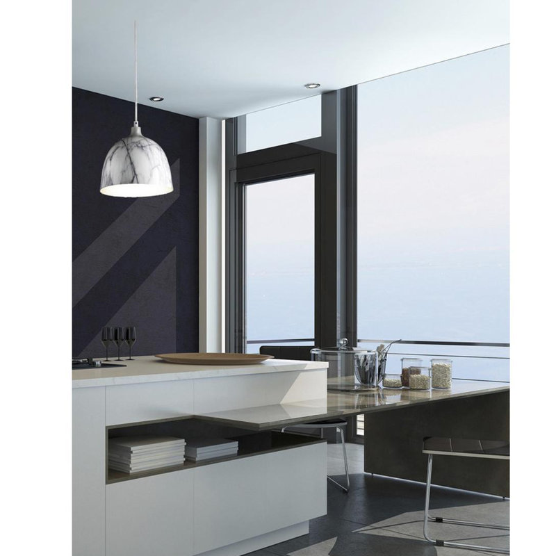 Romona 1 - Light Grey Dome Pendant