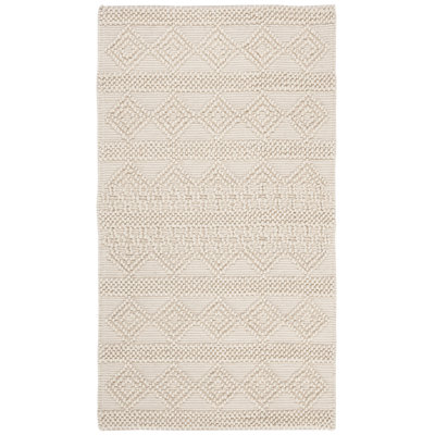 Natura Handwoven Wool/Cotton Beige Area Rug