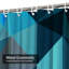 Rideau de douche bleu clair avec 12 crochets-723058470