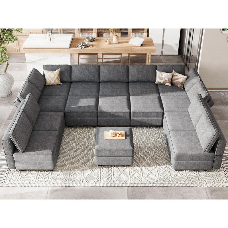 Neemi Modular Sleeper Sectional Sofa Couch Oversized U Shaped Sofa With Storage Convertible Sofa Set With Ottoman Sectional Sofa