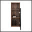 Armoire d'appoint flottante noire et noyer