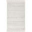 Tapis argenté rectangulaire en coton / polyester touffeté à la main Powell-816078271
