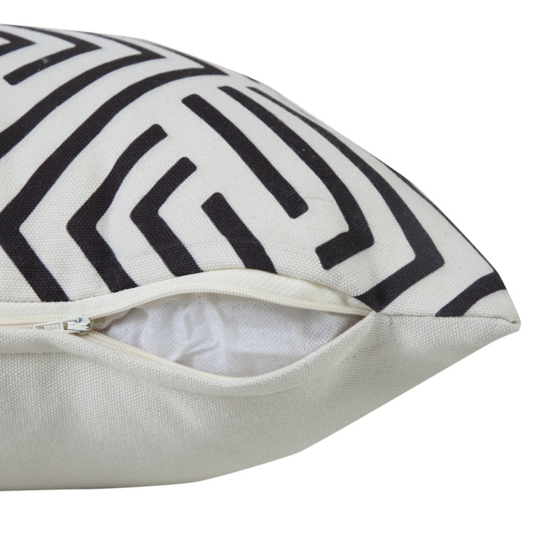 Coussin décoratif intérieur / extérieur Geometric Maze, Housse de coussin seulement - sans coussin