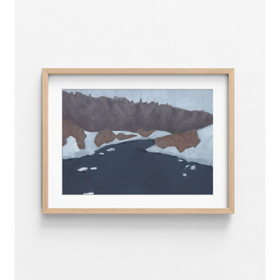 «Henry Fork 1» par Jacob Green, impression de paysage enneigé, art Alcide bleu, impression d'art Alcide, impression de peinture de terrain rustique, art mural encadré