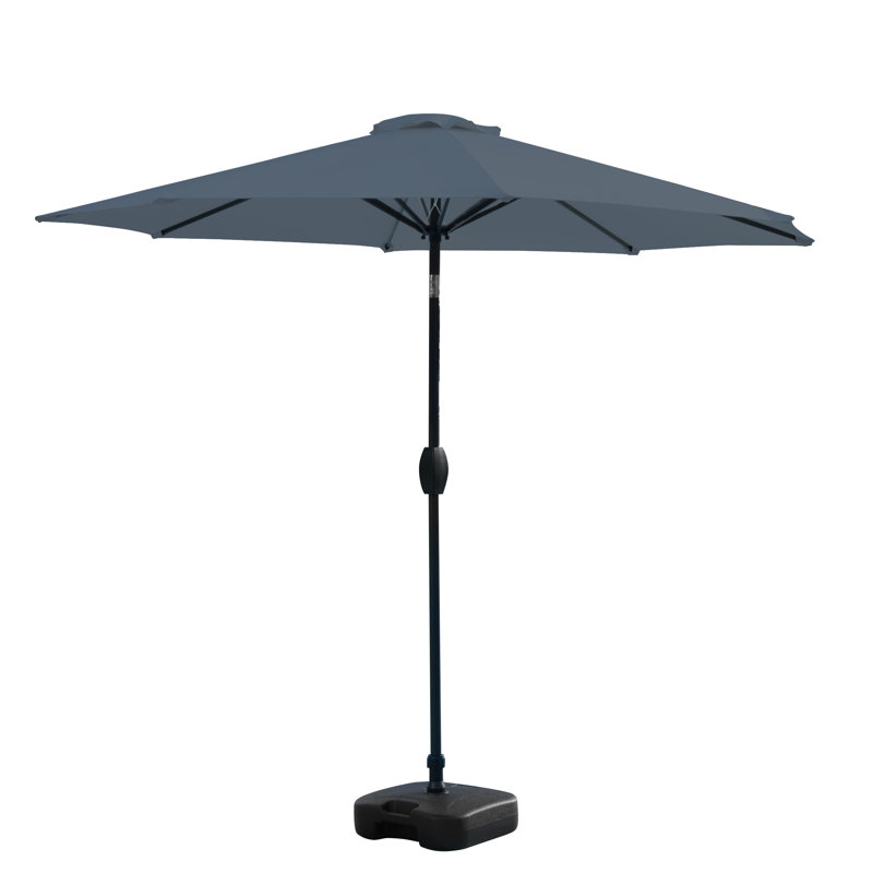 Parasol de marché 9 pi Pierpoint, Gris