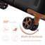 Ensembles de valises 3 pièces, valises rigides durables en ABS rigide avec roues pivotantes doubles 20/24/28 pouces (brun noir)