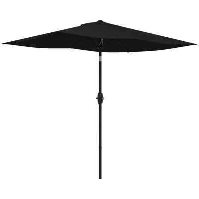 Outsunny 3 x 2 m Garden Parasol Umbrella with Aluminium Pole UPF 50+