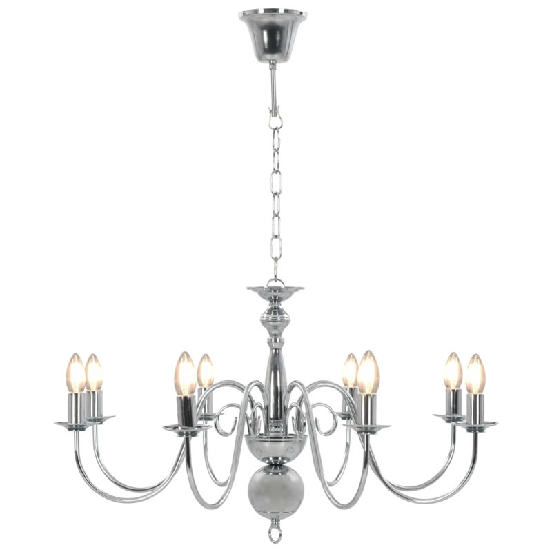 Adamski 8 - Light Chandelier Pendant, Silver