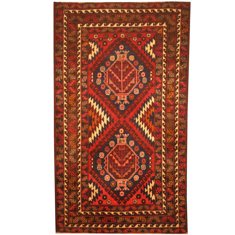 Tapis rouge / bleu marine Hartstein
