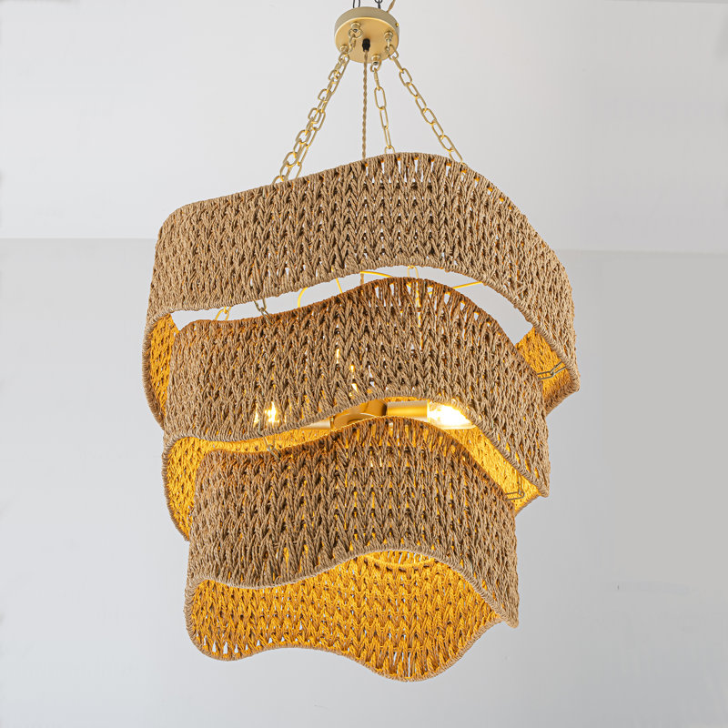 Lustre tissé tressé à 3 lumières Cyre
