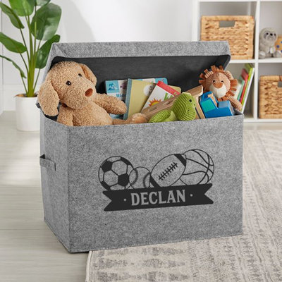  Sports Balls Personalized Felt Toy Storage Box