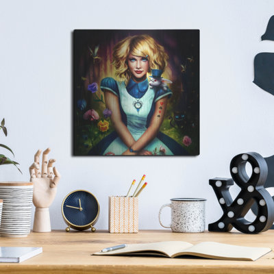 «Alice au pays des merveilles» par JoJoesArt, art mural en métal