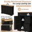Buffet avec rangement, console de cuisine avec 5 tiroirs, 2 armoires, tablettes réglables, buffet pour salle à manger, salon-133038222