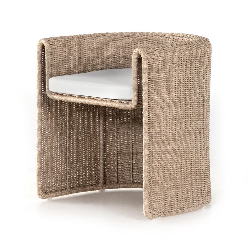Madelena Outdoor Dining Armchair with Cushion | AllModern