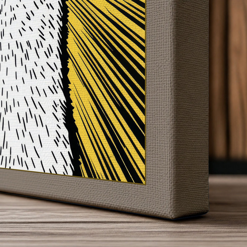 Llama Portrait Modern 1 Piece Wrapped Canvas Wall Art, 18x12 - 45.7 x 30.5 cm, Taupe Border