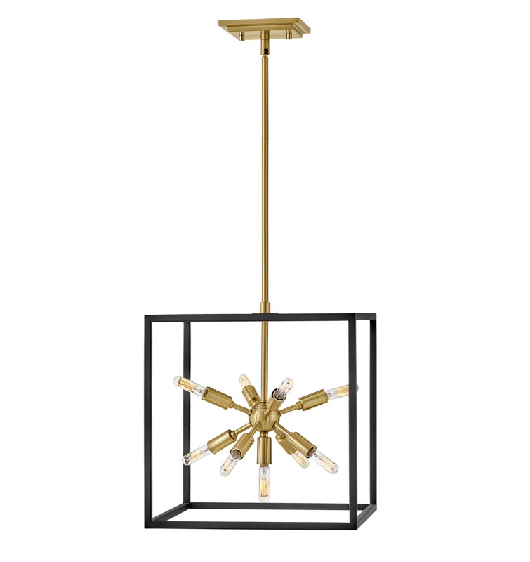Aros 9-Light Cube Pendant, Black