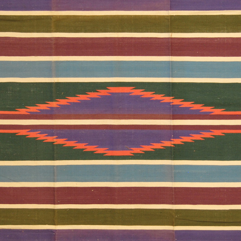 Tapis de zone one-of-kind-noué la mauve/rouge/vert 4 pi 10 po x 9 pi 2 laine Conroy