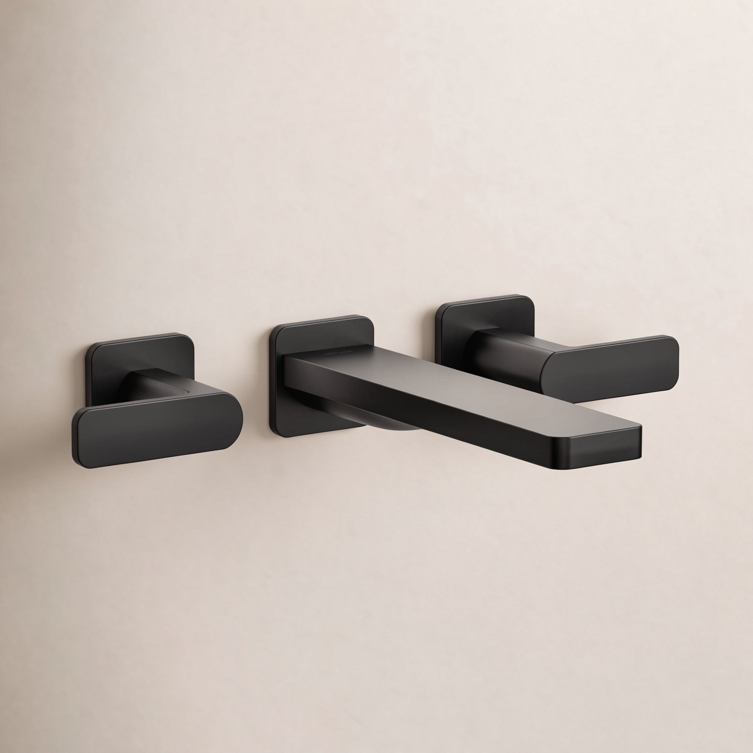 Parallel Wall-Mount Bath Filler Trim, Matte Black