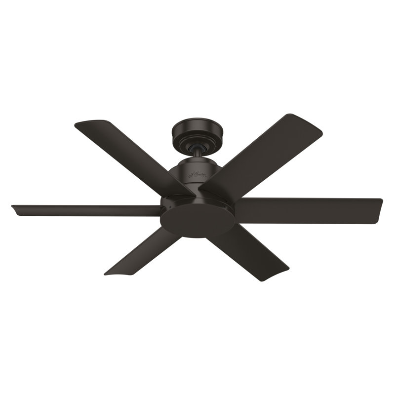 44" Kennicott 6 - Blade Modern Outdoor / Indoor Ceiling Fan with Wall Control, Premier Bronze