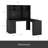 L Shaped Desk With Outlet, Computer Desk With Drawers, Bookshelf & Hutch, Modern Corner Desk, Home Office Desk,L-Shaped Study Table Writing Desk,Corner Gaming Computer Desk With Storage-1915413760