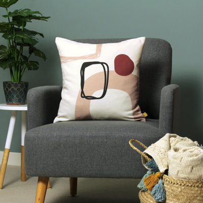 Aida Abstract Square Throw Pillow Cover