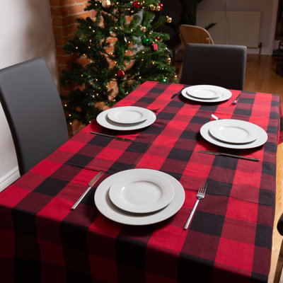 Barberton Plaid 100% Cotton Tablecloth