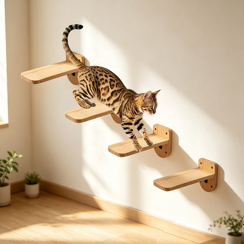 4 pièces pour escaliers muraux pour chat
