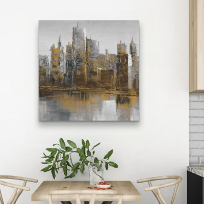 cityscape - 32"x32" art on canvas