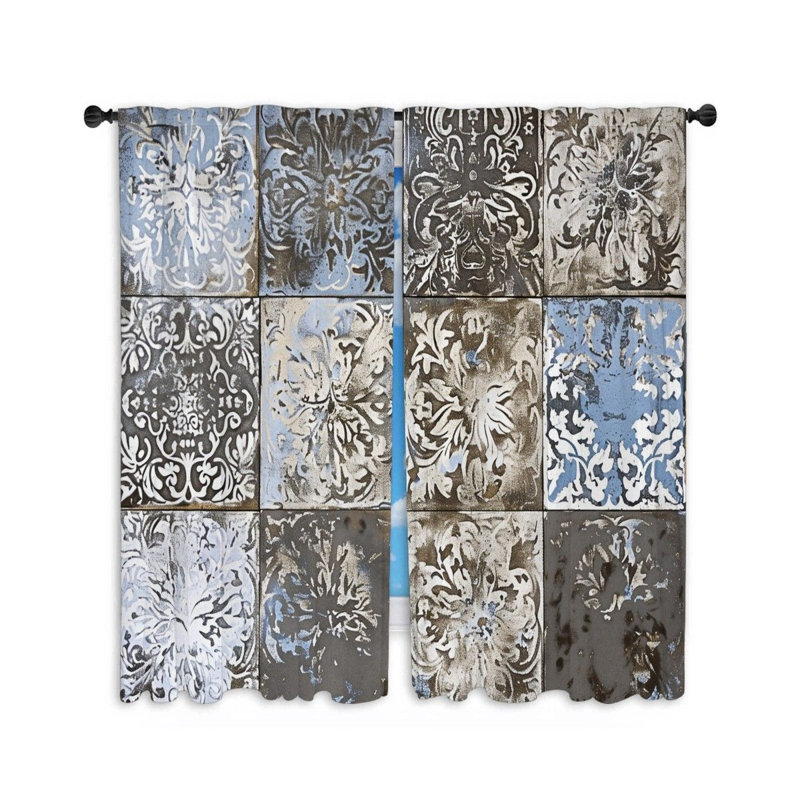 Paire de rideaux obscurcissant en polyester Stanesha, L 40 po x L 54 po