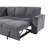 Melody Grey Sectional With Pullout