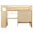 Natural Twin Over Loft Bed With Storage And & Pine Construction Built-In Desk Strong Structure-1355825855
