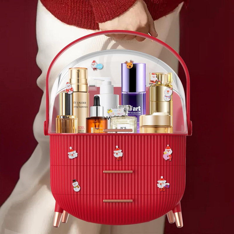 Organisateur de maquillage en plastique Yovana, Rouge