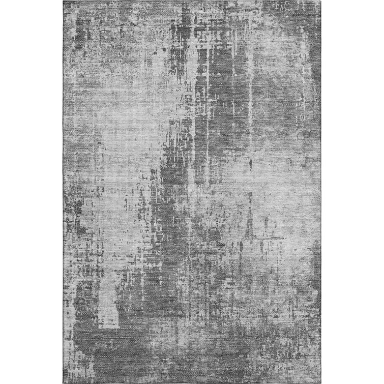 Premium Machine Washable Prisco Gray Rug