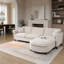 Canapé de coin confortable avec coussins amovibles et pouf, idéal pour les salons modernes-1351115646
