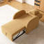 Fauteuil convertible convertible 3-en-1 de 37 po avec accoudoir inclinable à 5 positions et chameau-1265521121