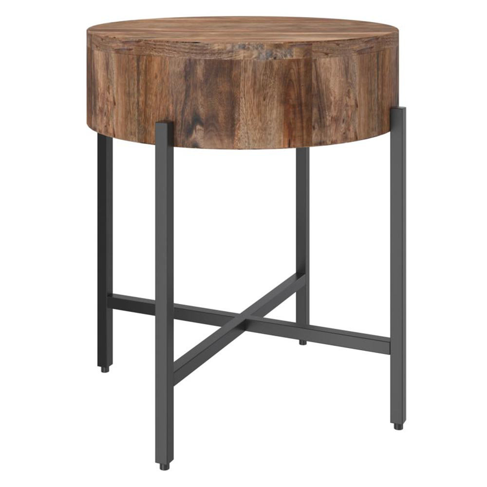 Caymon 24'' Tall Solid Wood End Table Loon Peak® 