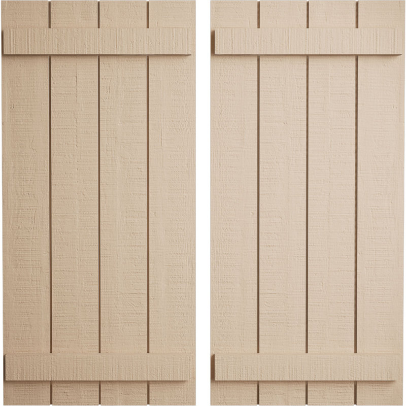 Volets Rustic, Texture cèdre brut / brun clair apprêté, 22", H 50 po x l 22 po x P 1 po