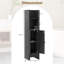 Petite armoire de rangement pour salle de bain avec porte et étagères réglables-103249307