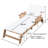 Tomsich Patio Acacia Wood Chaise Lounge with Wheels & Adjustable Backrest-124556399