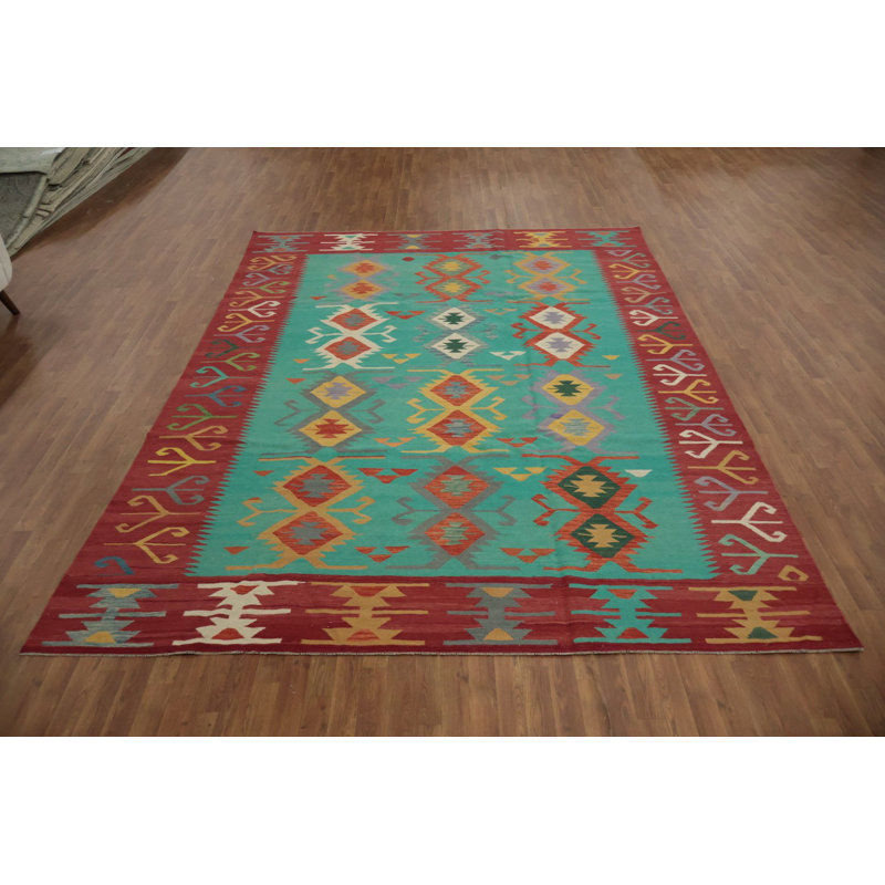 Tapis turc géométrique Kilim 9 x 12
