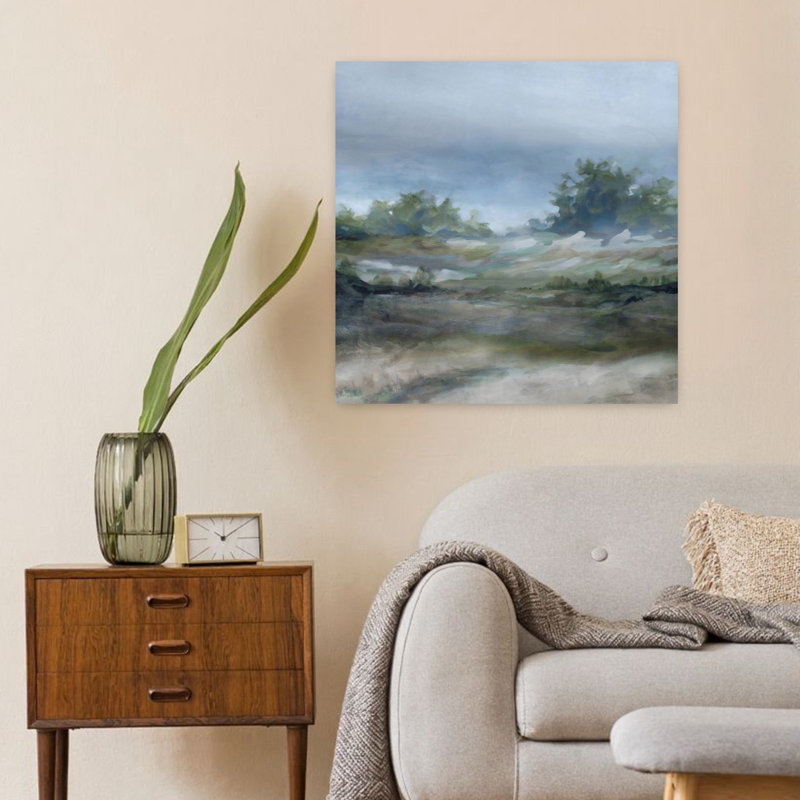 Art contemporain paysage naturel, H 24 po x l 24 po