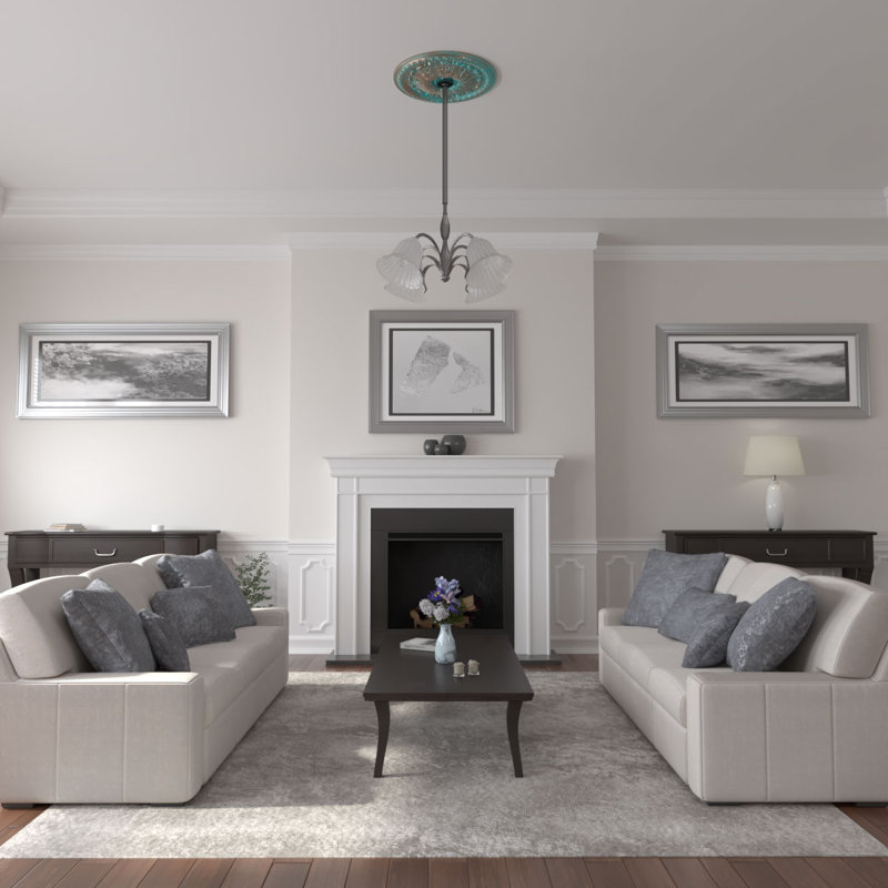 27 médaillon de plafond Tomango avec œufs et fléchettes de 27 7/8 po x 3 7/8 po x P 2 1/2 po (convient aux auvents jusqu'à 6 3/4 po)